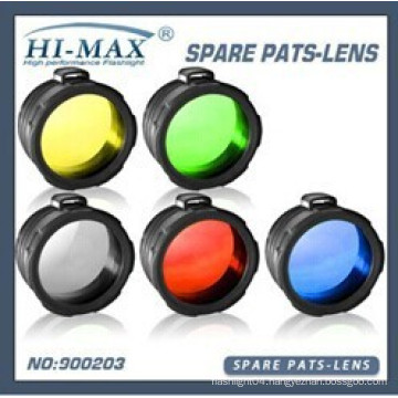 Hot selling green/red/yellow/blue/White frosted 45mm torch filter lens